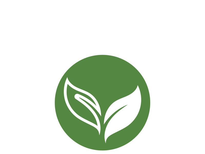 Green leaf ecology nature element vector icon