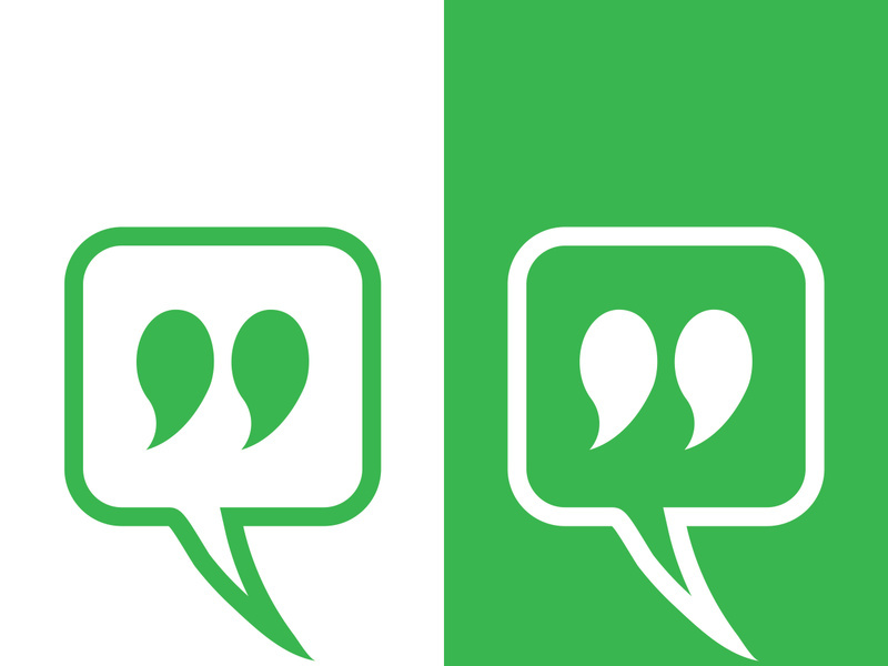 Speech bubble icon logo template vector illustration