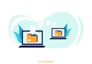 File transfer vector illustration