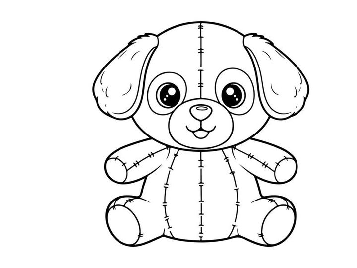 Cute puppy sitting cartoon vector illustration flat design