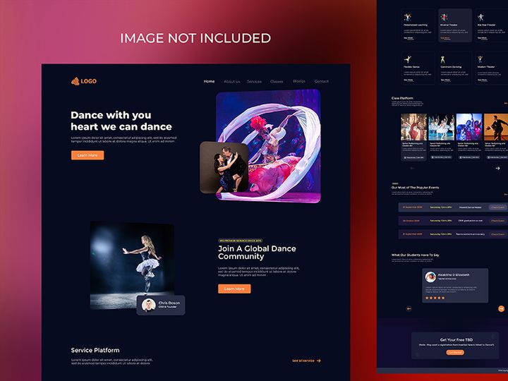 Corporate and creative design club landing page banner