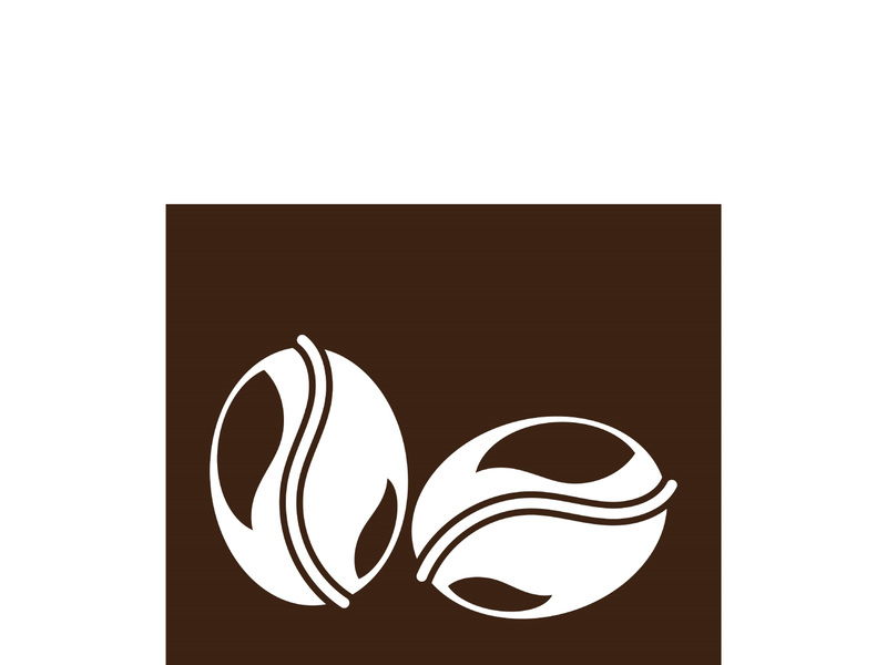 coffee bean icon vector illustration template