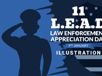 11 Law Enforcement Appreciation Day or LEAD Illustration