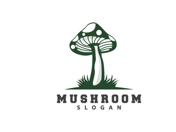 Mushroom Logo, Retro Minimalist Design preview picture