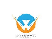 W Letter Logo Template vector illustration design