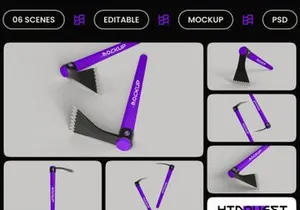 Serrated Hoe Mockup