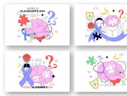 10 World Alzheimer's Day Illustration