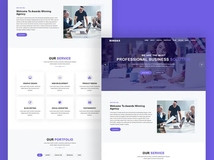 Digital Marketing Agency Website HTML Template preview picture