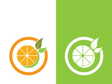 Orange logo design vector icon illustration design