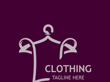 Clothing and Fashion logo design hanger concept, creative simple fashion shop business fashion vector beauty