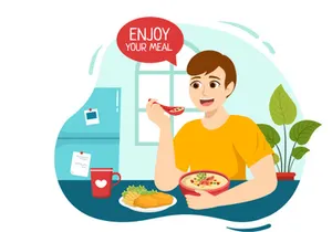 15 Enjoy Your Meal Vector Illustration
