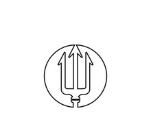Trident Logo Template vector icon illustration design