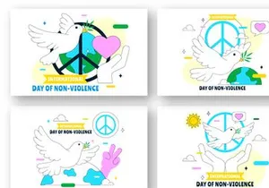 10 International Day of Non Violence Illustration