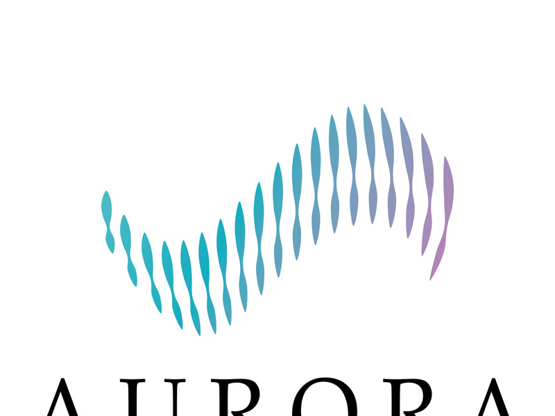 aurora logo design icon illustration vector template