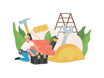 Handyman flat concept vector illustration preview picture