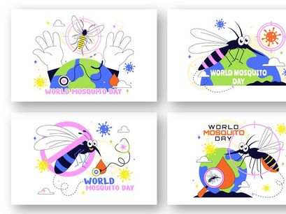 10 World Mosquito Day Illustration