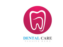Dental care logo vector icon design