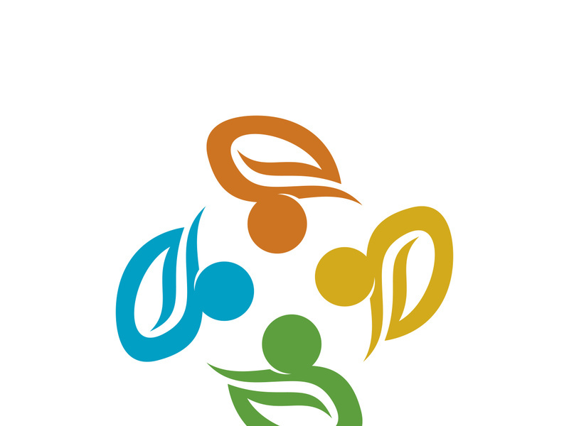 Community, network and social icon design template