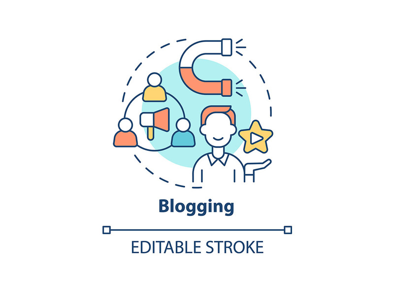 Blogging concept icon