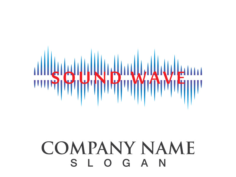 Sound waves vector illustration design template