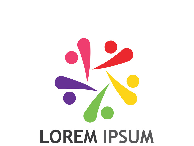 People social community logo design with creative idea