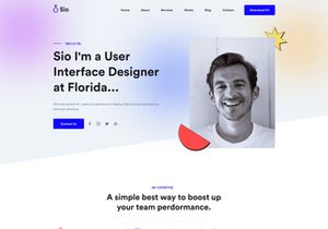 Sio - Personal Portfolio Website Figma Template