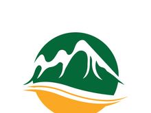 Mountain icon logo template vector illustration design