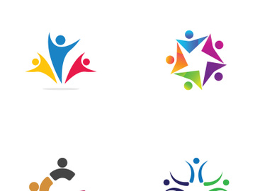 Logo of group of people or community of people. preview picture