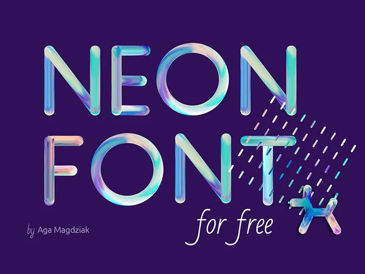 Neon free font