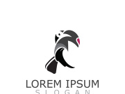 Toucan simple logo design image bird vector illustration