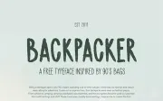Backpacker Free Vector Typeface