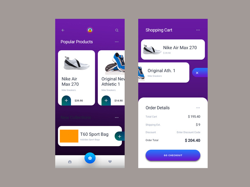 Sneakers Shoes Mobile Apps UI