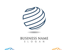 Globe circle logo and symbol vector