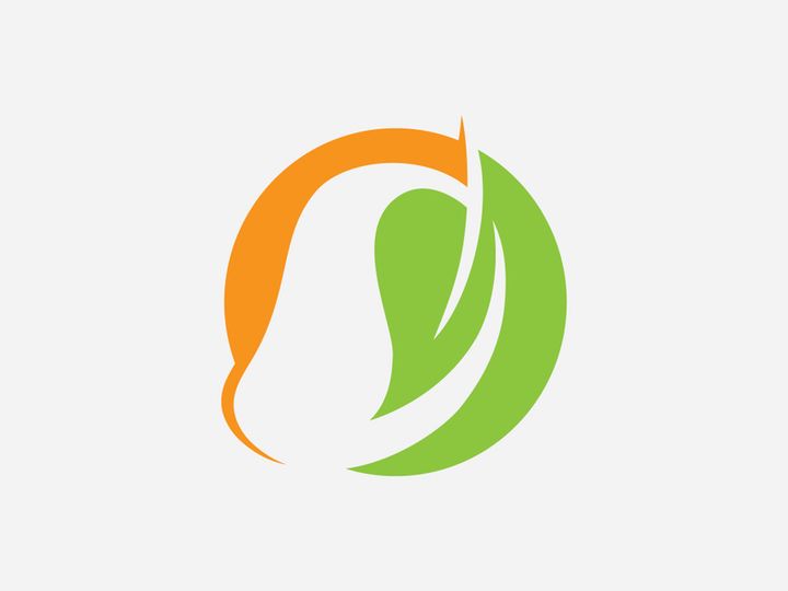Fresh mango fruit vector illustration logo icon