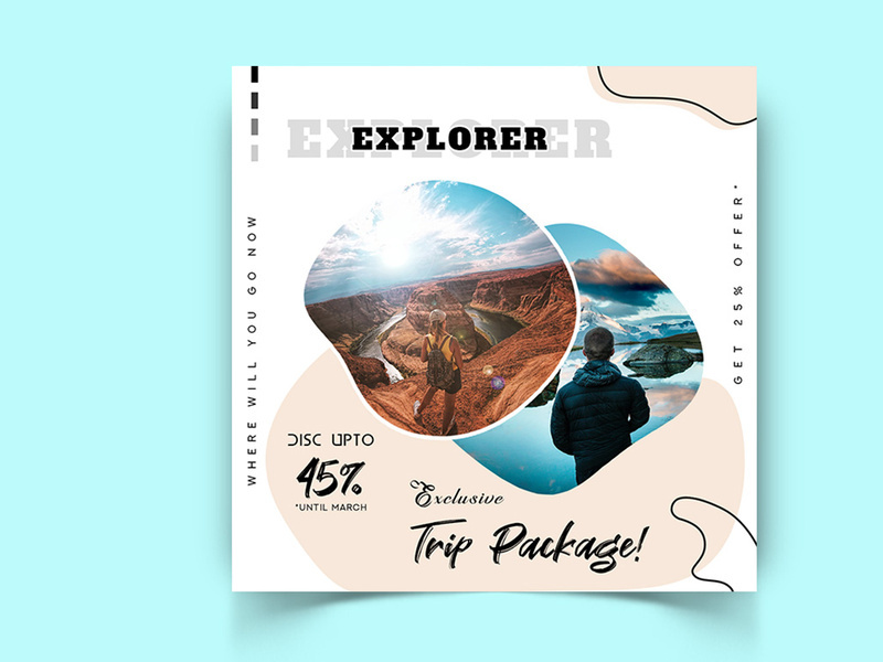 Travel Explorers Social Media Post Template