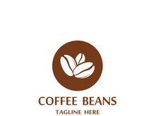 Premium coffee bean logo design.