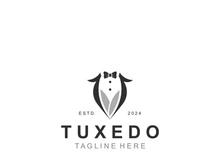 Tuxedo Suit Gentleman logo Fashion Tailor Clothes Vintage Classic design