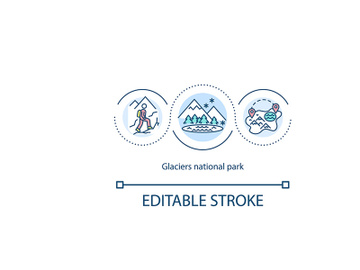 Glaciers national park concept icon preview picture