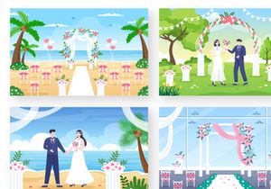 12 Wedding Organizer Cartoon Illustration