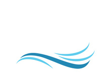 Water wave icon vector illustration design logo