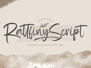Rattfiny Script - Signature Script Font preview picture