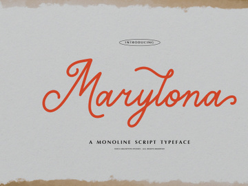 Marylona | Monoline Script font preview picture