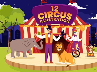 12 Circus Show Illustration