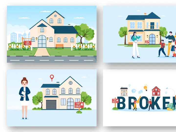 12 Land Broker Illustration