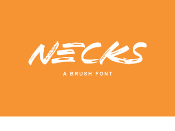 Necks Free Display Font preview picture