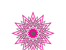 Traditional Asian colorful floral pattern Stained glass mosaic logo tile design inspiration