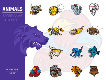 Aggressive Mascot Animal Logo Sport For Gaming Set preview picture