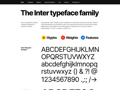 Interface: A typeface designed for user interfaces