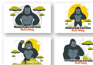 10 National Gorilla Suit Day Illustration