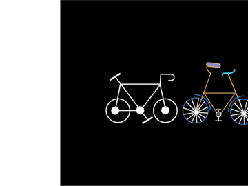 Flat design bicycle in Adobe illustrator preview picture